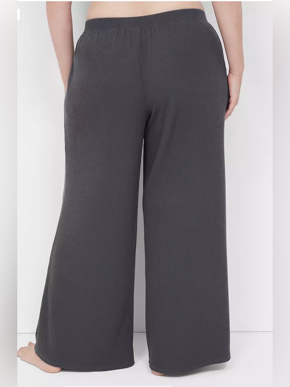 Brushed Rib Wide Leg Sleep Pant - Picture 2 of 7